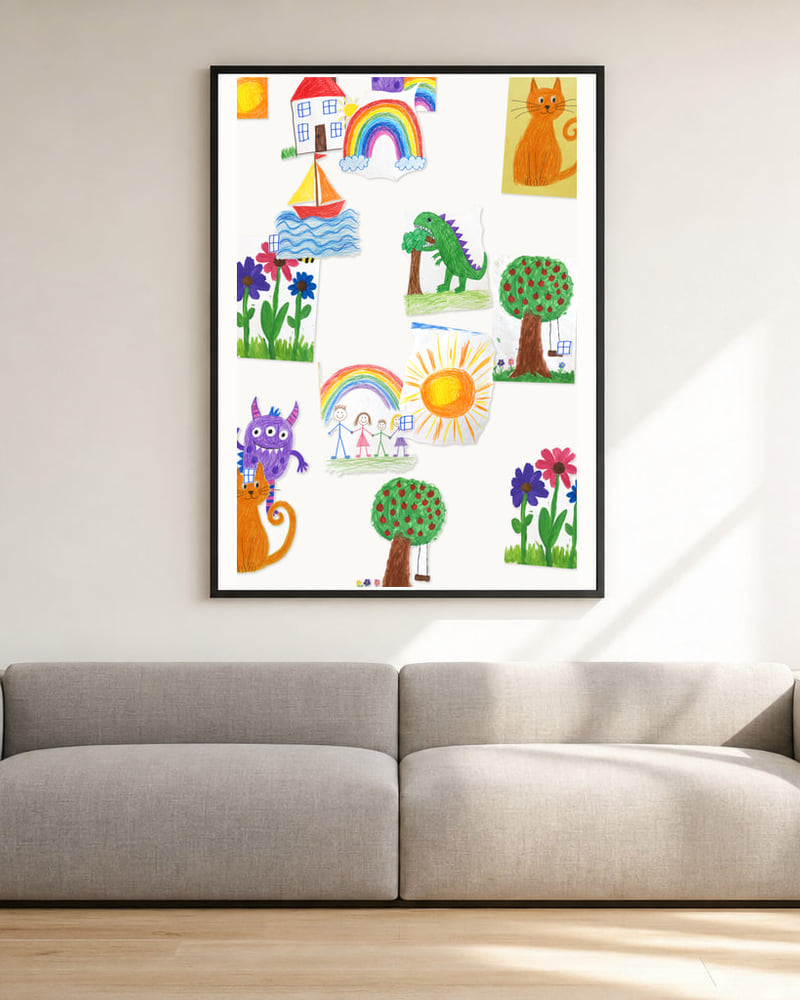 The piece above a sofa, at the largest size.